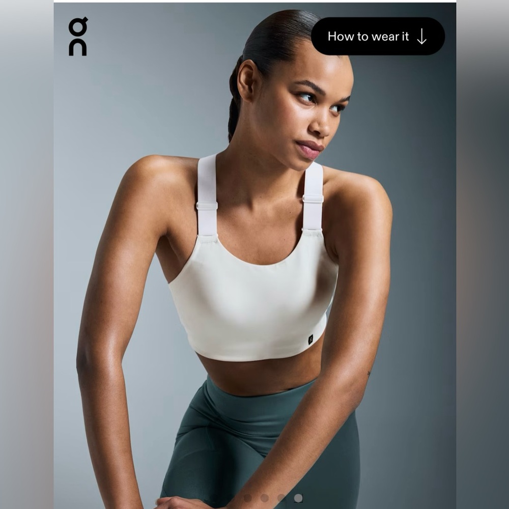 NWT π ON CLOUD Climate Performance Flex Bra Running Sports Bra - undyed white - Picture 6 of 14